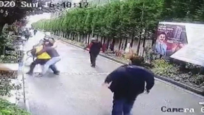 Lüks sitede ''boksör'' dehşeti kamerada!