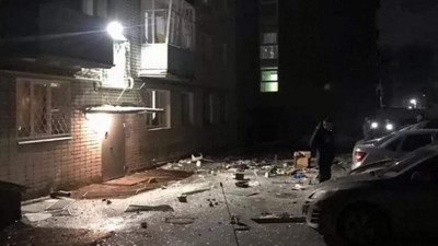 9 katlı apartmanda doğalgaz patlaması