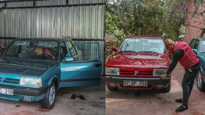 Böyle tutku görülmedi! Otomobillerine adeta bebek gibi bakıyor