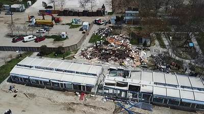 İstanbul'da mühürlenen gözlemecilerin yıkımına başlandı