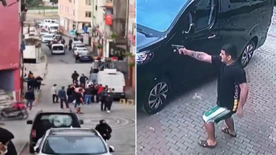 İstanbul'da silahlı çatışma kamerada!