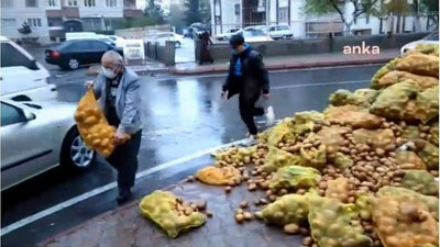 Bedava patatesleri sokağa döktüler