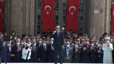 Taksim camii açıldı; Erdoğan'dan ilk açıklama