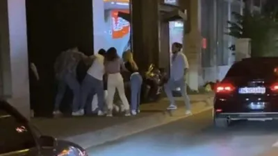 İstanbul'da kadına yumruklu saldırı kamerada
