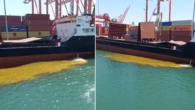 Mersin Limanı'nda skandal görüntüler