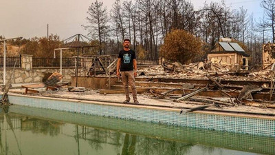 Manavgat'taki yangından 6 klişilik aileyi bu havuz kurtardı