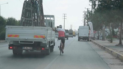 Engelli gencin tehlikeli yolculuğu kamerada