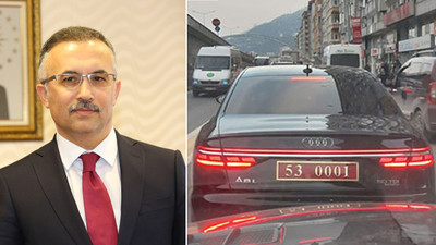Rize Valisi'nin lüks makam aracı yine gündemde