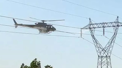 Vatandaşları tedirgin eden görüntü: Helikopter...
