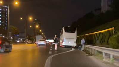 İstanbul'da akılalmaz anlar: 2 genç kız E-5’i karıştırdı!