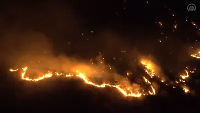 Bir ilimizde daha orman yangını! Alevler geceyi gündüze çevirdi