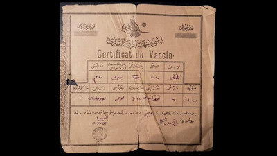 İşte II. Abdülhamid'in tuğrası ile basılan aşı sertifikası