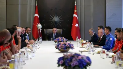 Şampiyon Ampute Milli Takımı Erdoğan'ın misafiri oldu