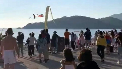 Fethiye'de korku dolu anlar! 3 yamaç paraşütü pilotu denize çakıldı