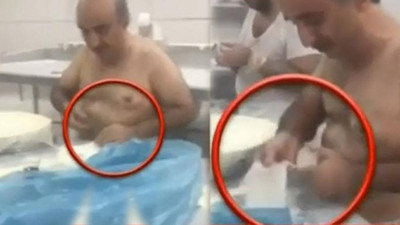 Baklavacıda mide bulandıran görüntüler
