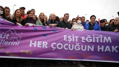 Dilek İmamoğlu’ndan eğitim için ''eşitlik'' pankartı