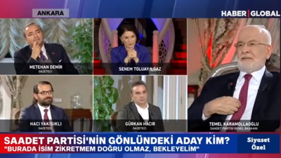 Canlı yayında Saadet Partisi lideri Karamollaoğlu'nun zor anları