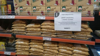 Un ve şeker satışına 1 adet kotası getirildi