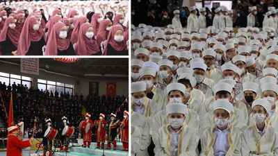 Müftülük töreninden dikkat çeken görüntüler