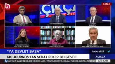 Bülent Arınç canlı yayını terk etti