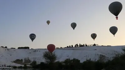Pamukkale'de yılbaşı yoğunluğu yaşanıyor