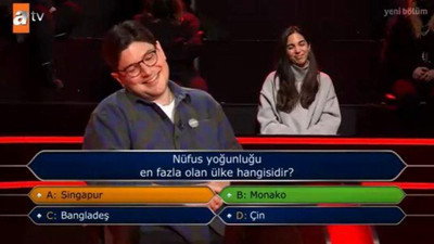 Kim Milyoner Olmak İster'deki  100 bin TL'lik soru