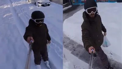 Kayak takımlarını kapıp, tüm şehri gezdi