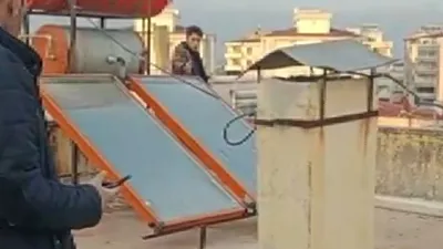 Çatıda bir garip intihar girişimi: ''Horozumu getirin''