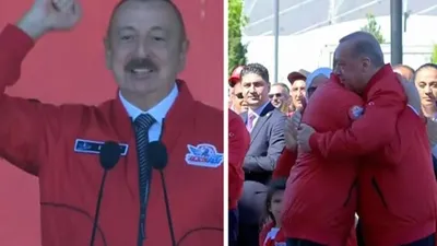 TEKNOFEST fuarında Aliyev'in sözleri alandakileri coşturdu: Erdoğan ayağa kalkıp sarıldı