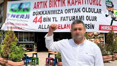 Elektrik faturasına isyan edip dükkanı kapattı: Canımıza tak etti, soygun bu
