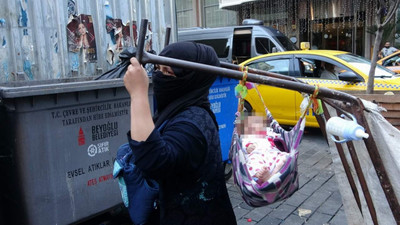 Taksim'de yabancı uyruklu dilenciden gazetecilere tehdit