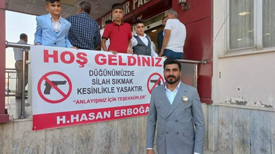 Aşiret düğününde ''helal olsun size'' dedirten pankart