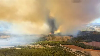 Manisa'da orman yangını! Kaçmaya çalışan 1 zanlı yakalandı