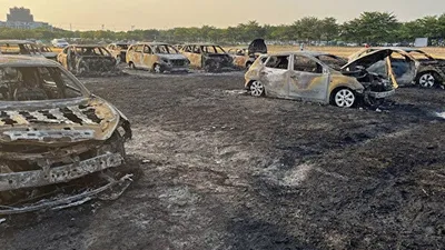 Bir sigara izmariti 25 aracı küle çevirdi