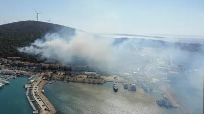 İzmir'in incisi Çeşme'de orman yangını