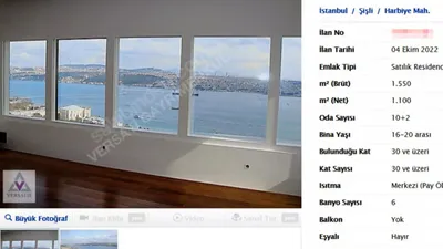 İstanbul'da gözlerimizi yuvasından fırlatan satılık konut ilanı
