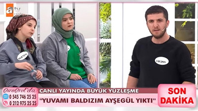 Canlı yayında ''Baldızım yılan gibi'' dedi, eşi çileden çıktı!