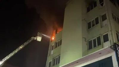 Başakşehir'de ayakkabı imalathanesinde yangın