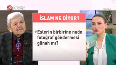 ''Eşlerin birbirine çıplak fotoğraf göndermesi günah mı'' sorusu canlı yayını karıştırdı