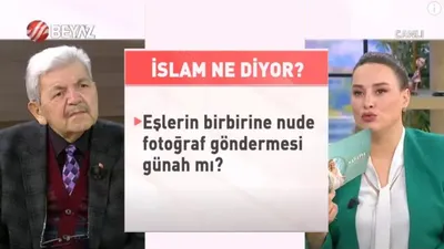 ''Eşlerin birbirine çıplak fotoğraf göndermesi günah mı'' sorusu canlı yayını karıştırdı