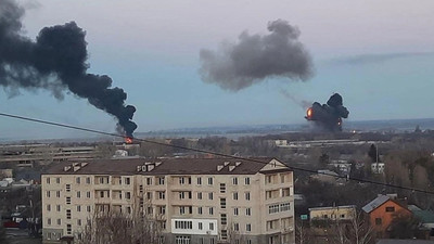 Rusya saldırıyor: Kiev'de patlama sesleri