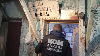 Bu da merdiven altı meyhane! Gecekonduya giren ekipler şaşkına döndü