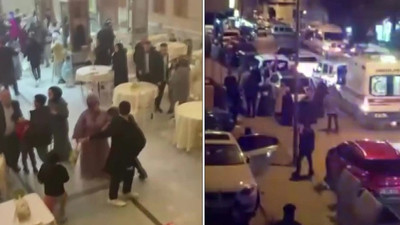 Düğün salonu savaş alanına döndü!