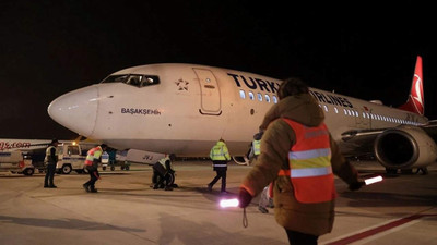Onarılan Hatay Havalimanı'na ilk uçuş