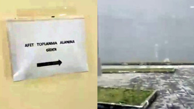 Afet toplanma alanına gider işareti bakın nereye çıktı!