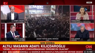 Ahmet Hakan canlı yayında paniğe kapıldı; Hande Fırat'ı böyle uyardı