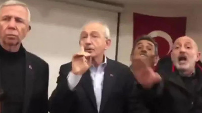 Kılıçdaroğlu deprem bölgesinde: ''Halkın umudu Kılıçdaroğlu'' sloganlarını eliyle susturdu
