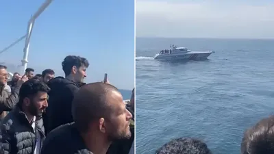 Denizin ortasında feribottan atladı!