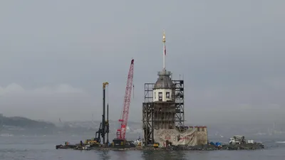 Kız Kulesi'nin restorasyonunda sona doğru! Kubbe ortaya çıktı