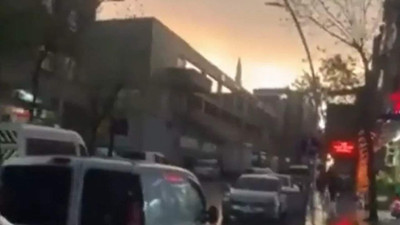 İstanbul'da korku dolu anlar kamerada! Bir anda gökyüzünde belirdi